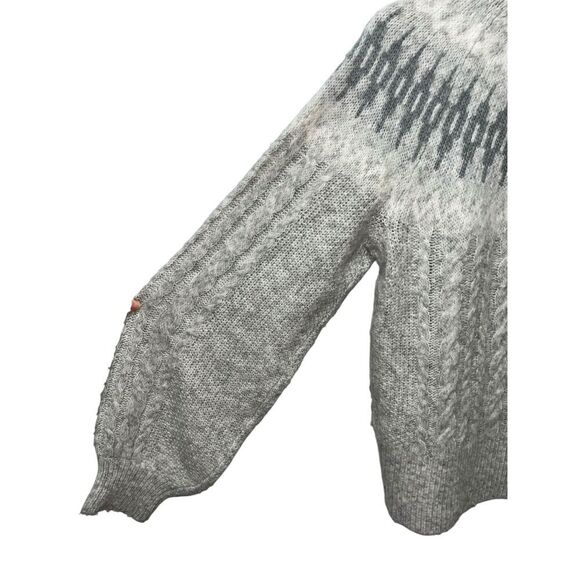 Abercrombie & Fitch Women's Patterned Turtleneck Knit Sweater Small Oversized - Picture 7 of 7